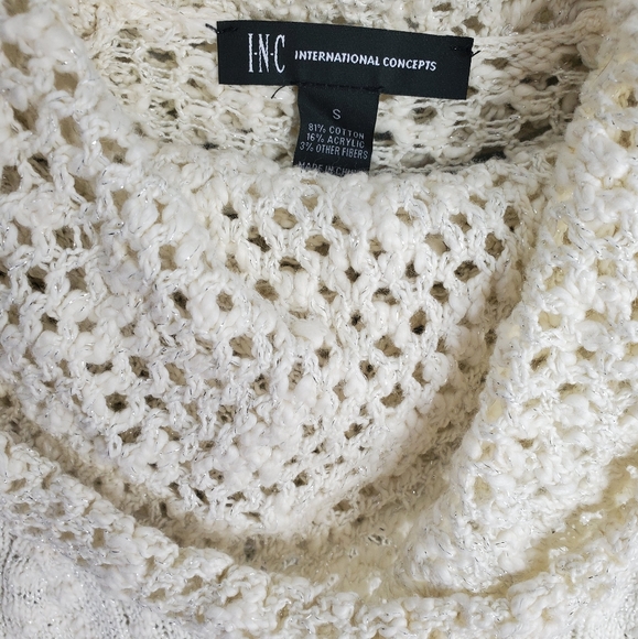 INC Pointelle Cowl Neck Sweater - Picture 5 of 9